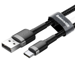 NONAME - Baseus CATKLF-BG1 Cafule Kabel USB-C 3A 1m Grey/Black