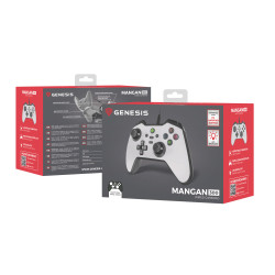 Drôtový gamepad Genesis MANGAN 300, pre PC/Switch/Mobil, biely
