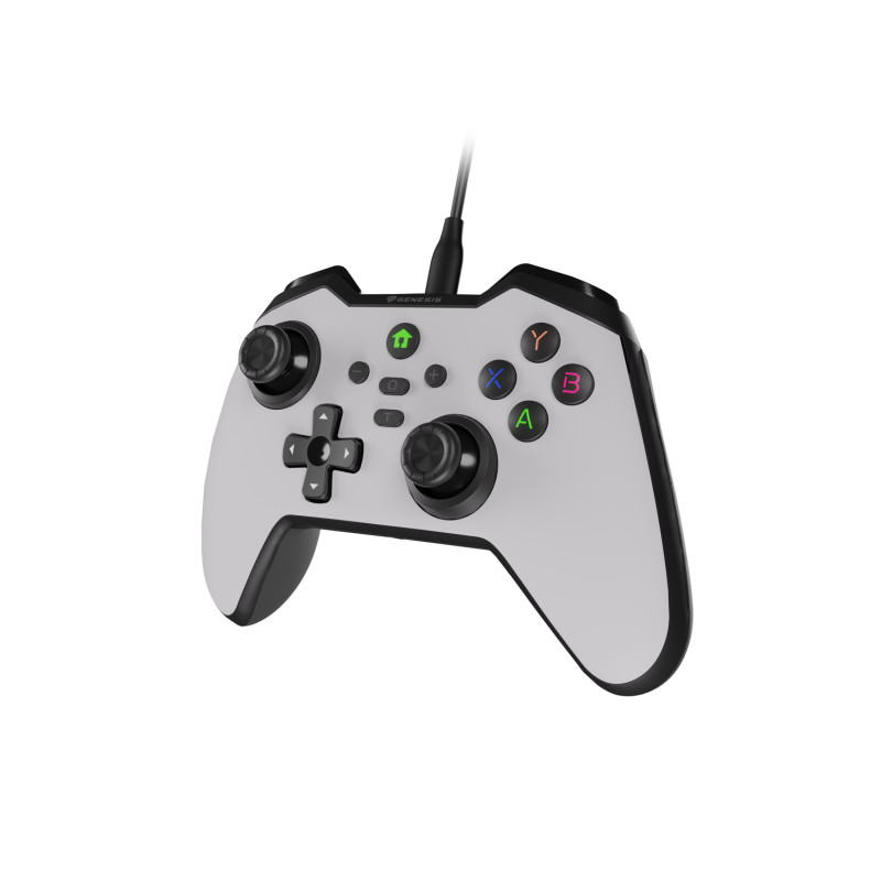 Drôtový gamepad Genesis MANGAN 300, pre PC/Switch/Mobil, biely