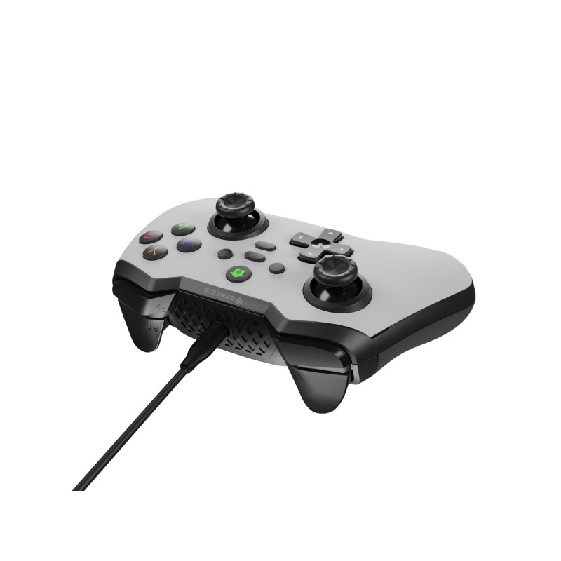 Drôtový gamepad Genesis MANGAN 300, pre PC/Switch/Mobil, biely