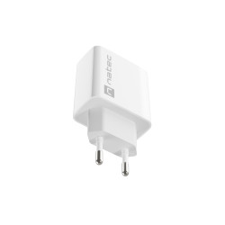 Univerzálna nabíjačka Natec RIBERA 18W 1X USB-A, biela