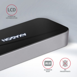 AXAGON HMC-6GL, USB 3.2 Gen 1 húb, 3x USB-A, HDMI 4k/30Hz, RJ-45 GLAN, PD 100W, kábel USB-C 20cm