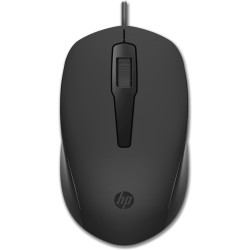 HP 150 Mouse/Kancelárska/Optická/1 600 DPI/Drôtová USB/Čierna