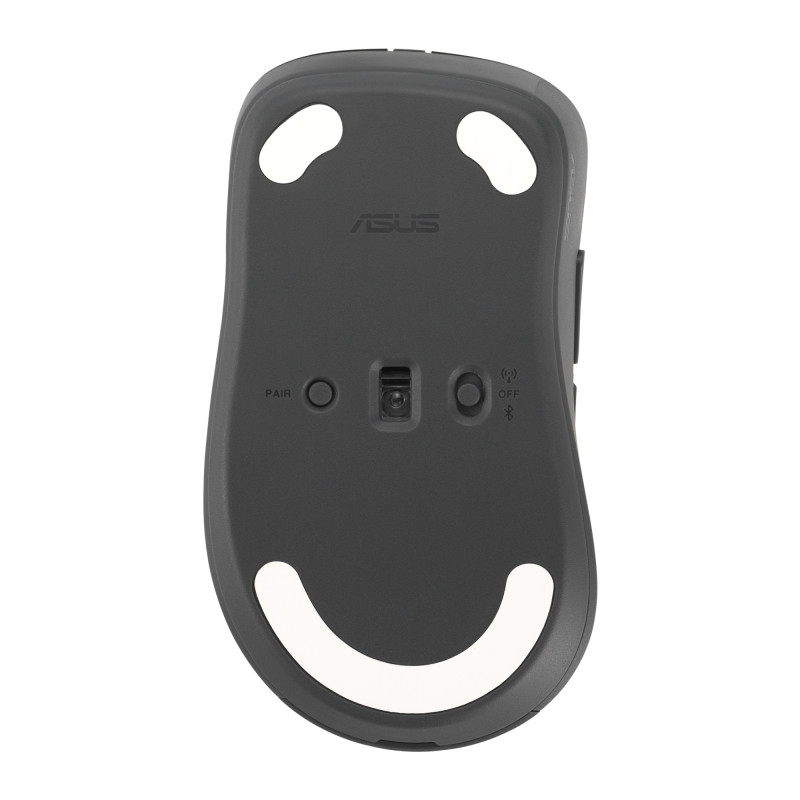 ASUS Wireless Mouse MD102/Kancelárska/Optická/Pre pravákov/1 600 DPI/USB+BT/Sivá