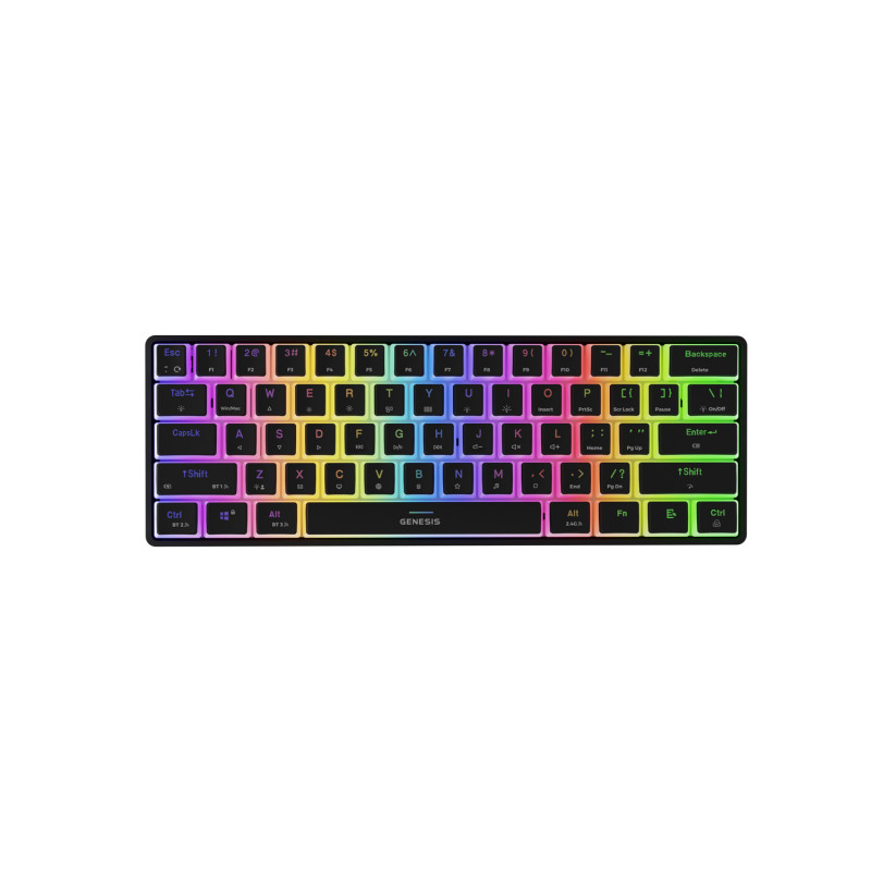 Genesis herná klávesnica THOR 660 G2/Gateron Brown/USB+BT/US layout/Čierna