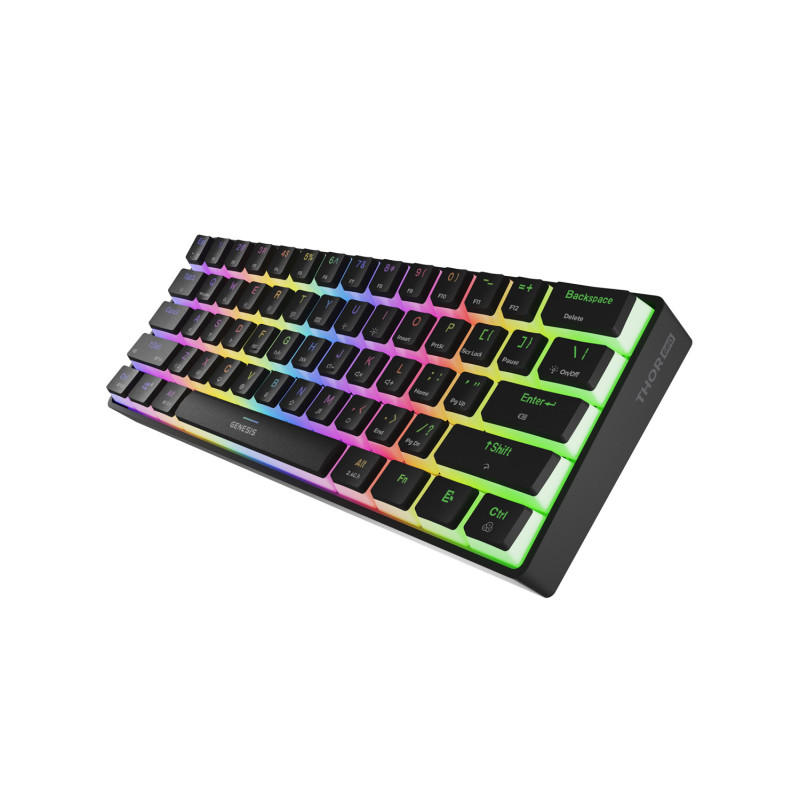 Genesis herná klávesnica THOR 660 G2/Gateron Brown/USB+BT/US layout/Čierna