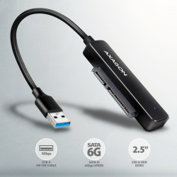 AXAGON ADSA-FP2A, USB-A 5Gbps - SATA 6G 2.5'' SSD/HDD SLIM adaptér