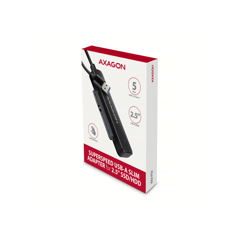 AXAGON ADSA-FP2A, USB-A 5Gbps - SATA 6G 2.5'' SSD/HDD SLIM adaptér