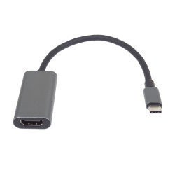 PremiumCord Prevodník USB-C na HDMI, rozlíšenie 4K a FULL HD 1080p, kovové Puzdro
