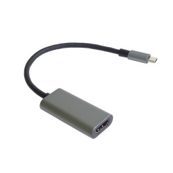 PremiumCord Prevodník USB-C na HDMI, rozlíšenie 4K a FULL HD 1080p, kovové Puzdro