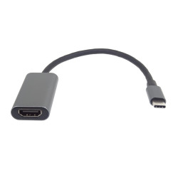 PremiumCord Prevodník USB-C na HDMI, rozlíšenie 4K a FULL HD 1080p, kovové Puzdro