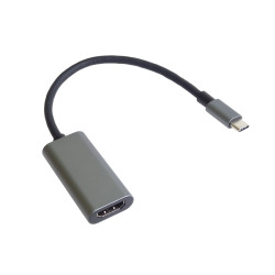 PremiumCord Prevodník USB-C na HDMI, rozlíšenie 4K a FULL HD 1080p, kovové Puzdro