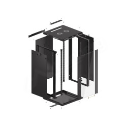 LANBERG 19'' RACKOVÁ SKRIŇA PRO MONTÁŽ NA STENU 22U/600X600 (FLAT PACK) ČIERNA V2