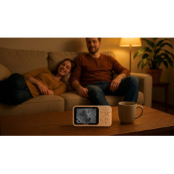 EVOLVEO Baby Monitor N35, detská pestúnka s kamerou, VOX, teplomer, nočné videnie, RGB svetlo, Modrá