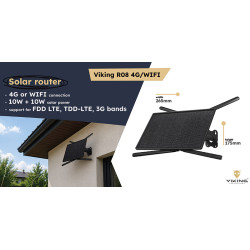 Solárny router Viking R08 4G/WiFi/solárne napájanie/WiFi až pre 10 zariadení/download - 15Mbps