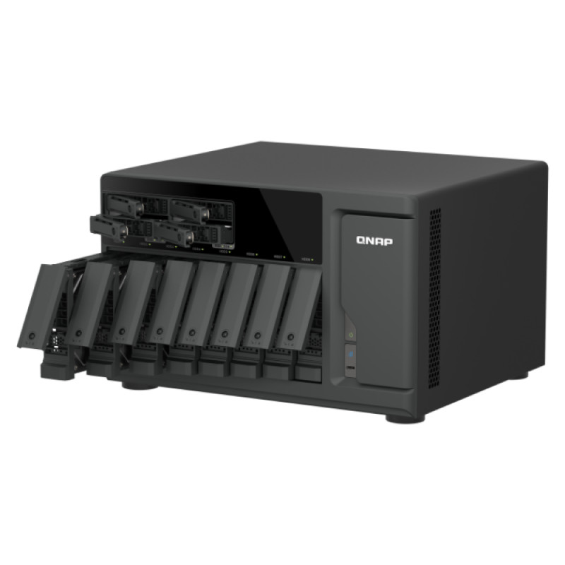 QNAP TVS-h1277AX-R5-16G (AMD Ryzen 5, 16GB DDR5 RAM, 8x 3,5'' + 4x 2,5'', 3x PCIe, 2x 2,5GbE, 2x 10GbE)