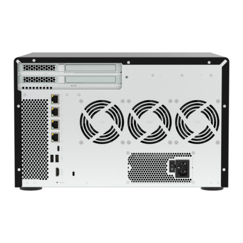 QNAP TVS-h1277AX-R5-16G (AMD Ryzen 5, 16GB DDR5 RAM, 8x 3,5'' + 4x 2,5'', 3x PCIe, 2x 2,5GbE, 2x 10GbE)