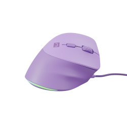 Vertikálna myš Natec CRAKE 2 PRO/Vertikálna/Optická/Pre pravákov/12 400 DPI/Drôtové USB-A/Fialová