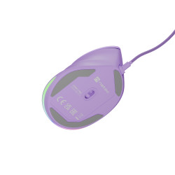 Vertikálna myš Natec CRAKE 2 PRO/Vertikálna/Optická/Pre pravákov/12 400 DPI/Drôtové USB-A/Fialová