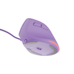 Vertikálna myš Natec CRAKE 2 PRO/Vertikálna/Optická/Pre pravákov/12 400 DPI/Drôtové USB-A/Fialová