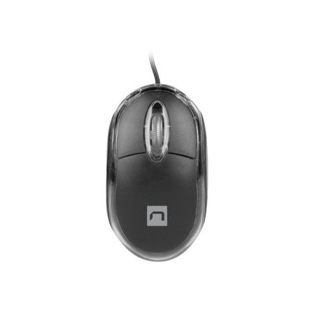 Natec optická myš VIREO 2/1000 DPI/Kancelárska/Optická/1 000 DPI/Drôtová USB/Čierna