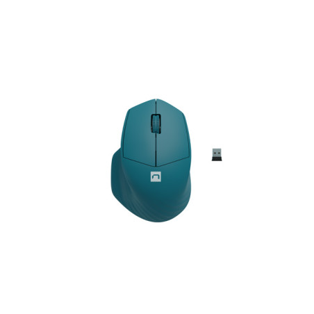 Natec optická myš SISKIN 2/Kancelárska/Optická/Pre pravákov/1 600 DPI/USB+BT/Modrá