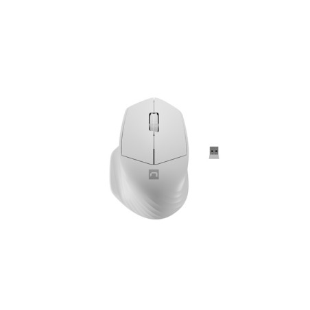 Natec optická myš SISKIN 2/Kancelárska/Optická/Pre pravákov/1 600 DPI/USB+BT/Biela
