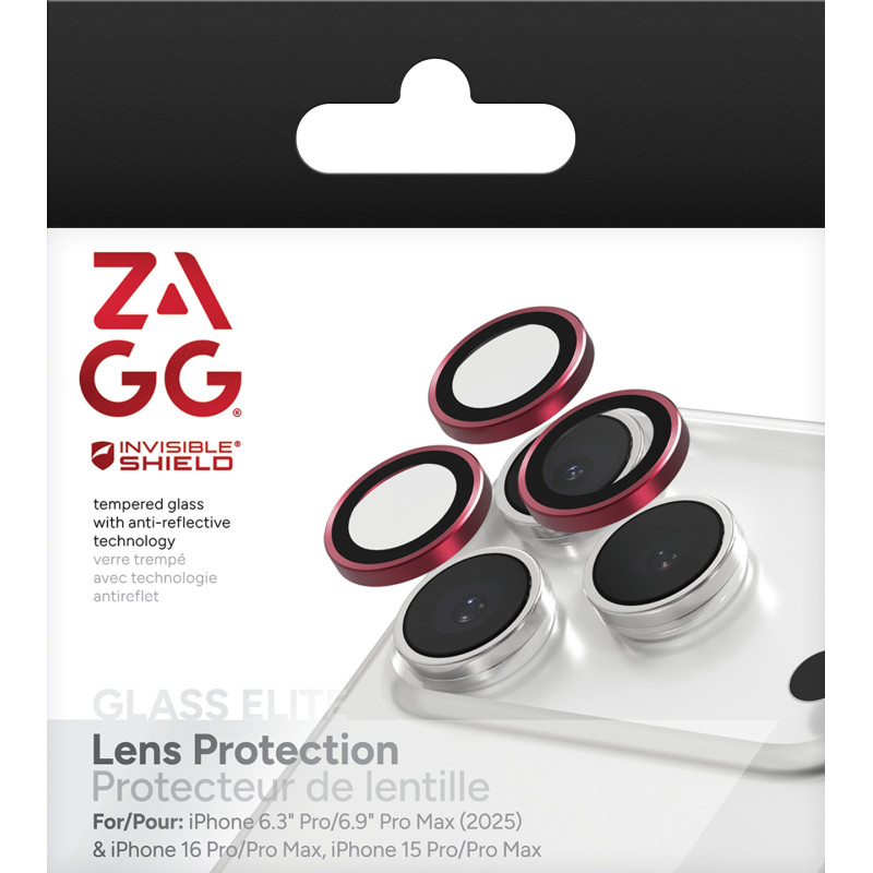 ZAGG Premium Ochranná šošovka Apple 17 Pro/17 Pro Max/16 Pro/16 Pro Max/15 Pro/15 Pro Max - ružová