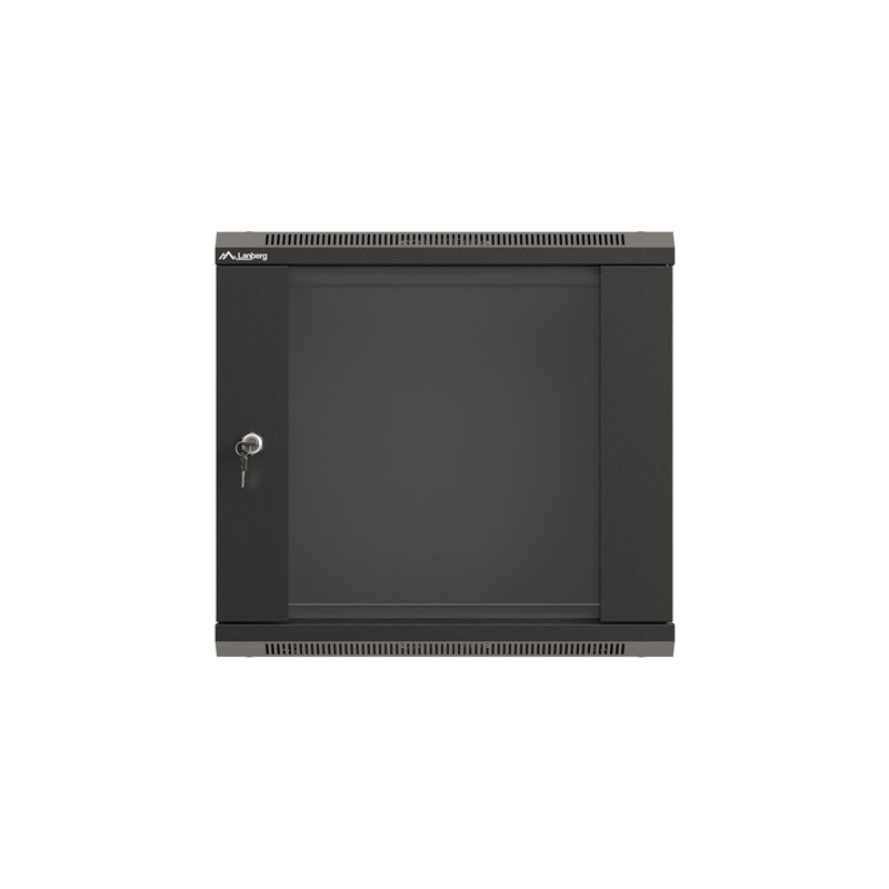 LANBERG 19'' RACKOVÁ SKRIŇA PRO MONTÁŽ NA STENU 9U/540X350 (FLAT PACK) S PROSKLENÝMI DVERMI ČIERNA