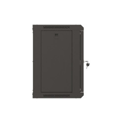 LANBERG 19'' RACKOVÁ SKRIŇA PRO MONTÁŽ NA STENU 9U/540X350 (FLAT PACK) S PROSKLENÝMI DVERMI ČIERNA