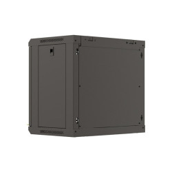 LANBERG 19'' RACKOVÁ SKRIŇA PRO MONTÁŽ NA STENU 9U/540X350 (FLAT PACK) S PROSKLENÝMI DVERMI ČIERNA