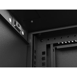 LANBERG 19'' RACKOVÁ SKRIŇA PRO MONTÁŽ NA STENU 9U/540X350 (FLAT PACK) S PROSKLENÝMI DVERMI ČIERNA