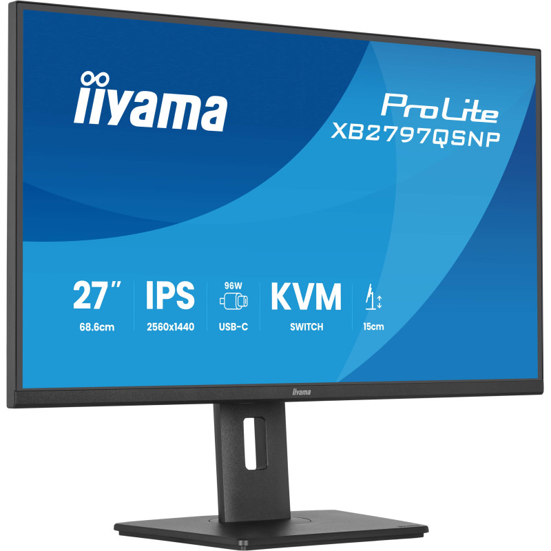 iiyama ProLite/XB2797QSNP-B1/27''/IPS/QHD/75Hz/1ms/Čierna/5R