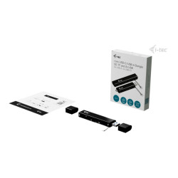 i-tec USB-C/USB-A Dongle SD/microSD karta reader + 2x USB port (1x USB-A, 1x USB-C)