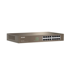 Tenda TEG1016D - 16x Gigabit Switch, Fanless-bez ventilátorov, Rackmount, ochrana proti prepätiu