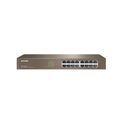 Tenda TEG1016D - 16x Gigabit Switch, Fanless-bez ventilátorov, Rackmount, ochrana proti prepätiu