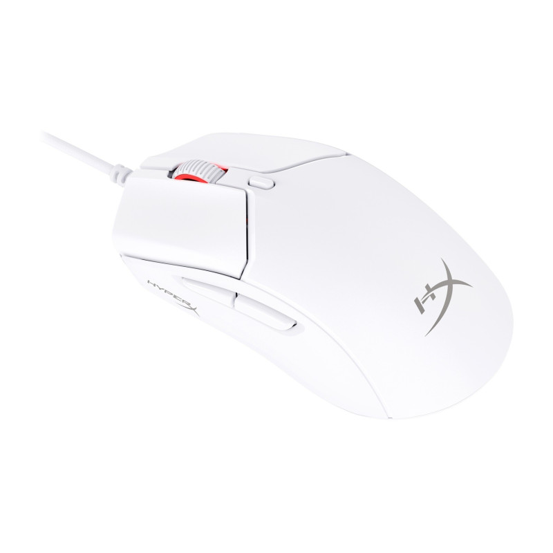 HyperX Pulsefire Haste 2/Herná/Optická/Pre pravákov/26 000 DPI/Drôtové USB-A/Biela