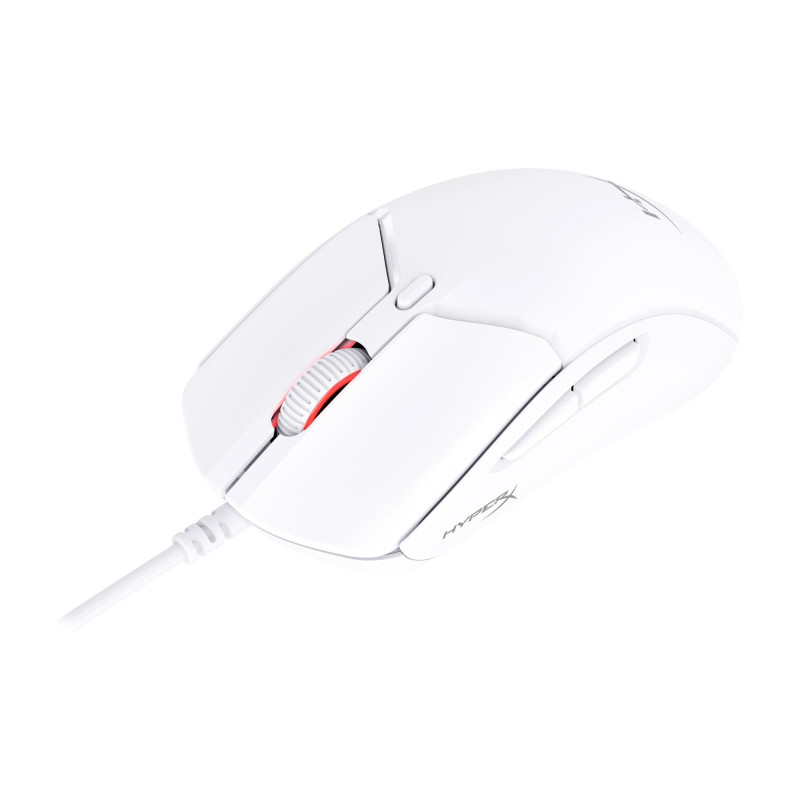 HyperX Pulsefire Haste 2/Herná/Optická/Pre pravákov/26 000 DPI/Drôtové USB-A/Biela
