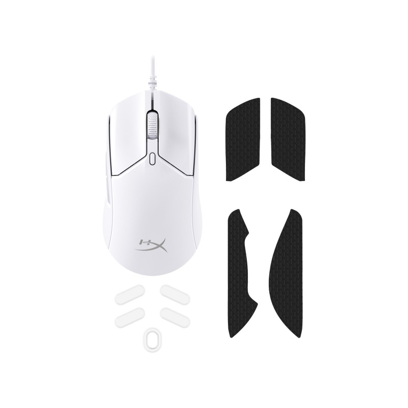 HyperX Pulsefire Haste 2/Herná/Optická/Pre pravákov/26 000 DPI/Drôtové USB-A/Biela