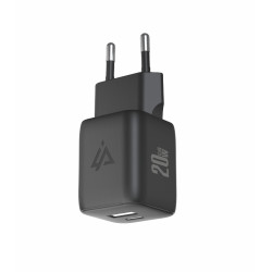 GaN SIEŤOVÁ NABÍJAČKA 20W (USB-C + USB-A) ČIERNA