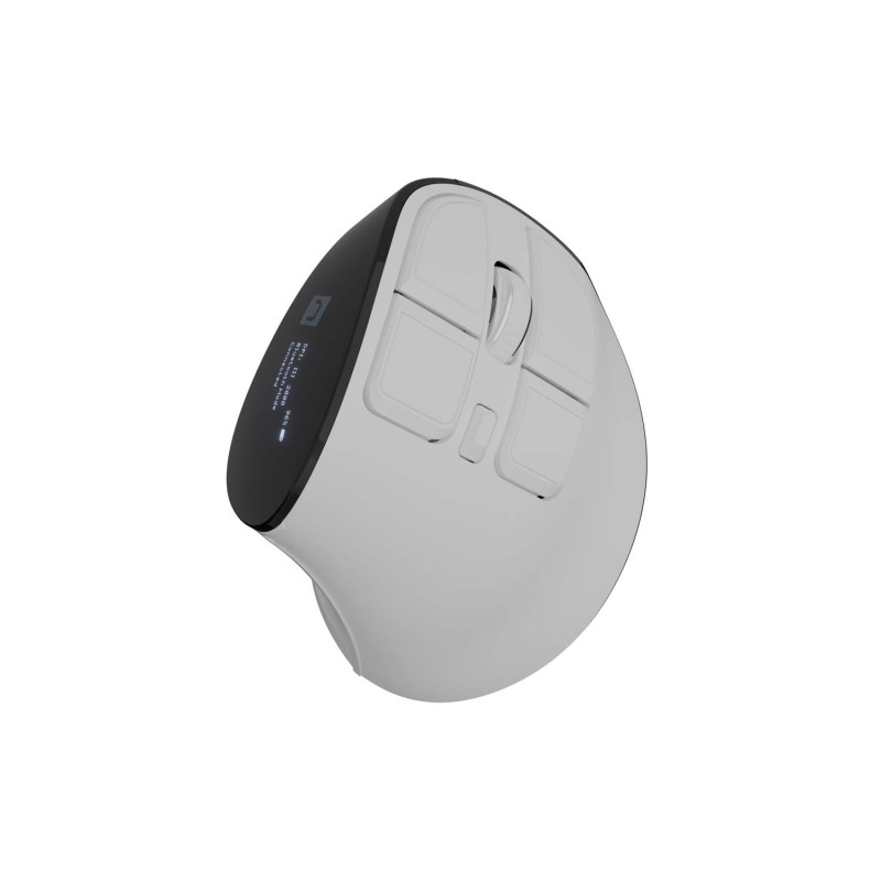 Vertikálna bezdrôtová myš Natec EUPHONIE PRO/Vertikálna/Blue Sense/Pre pravákov/2 400 DPI/USB+BT/Biela