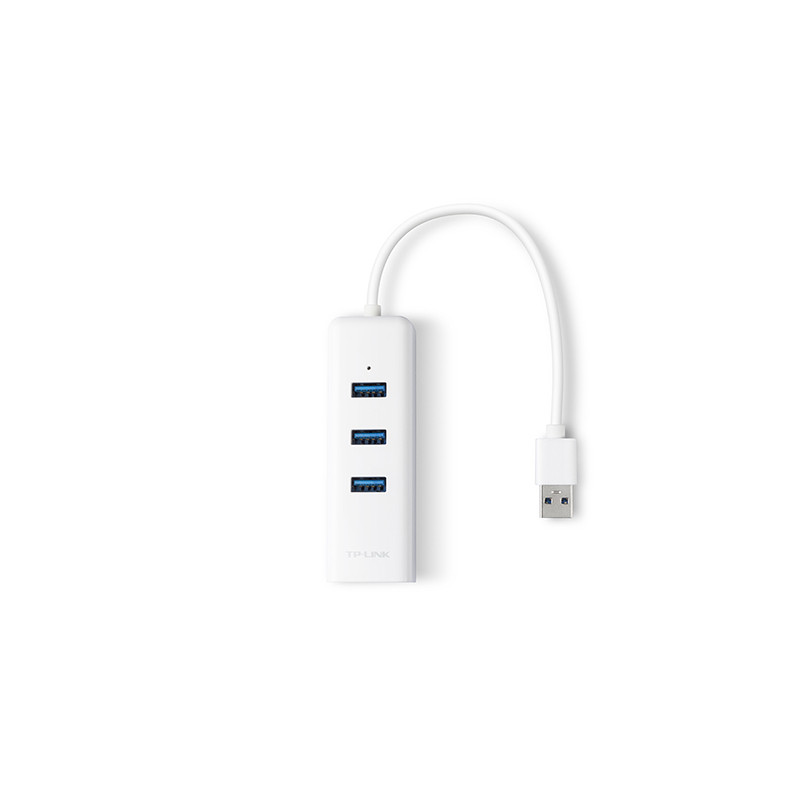 TP-Link UE330 USB 3.0 3-portový USB hub & gigabitový ethernet adaptér