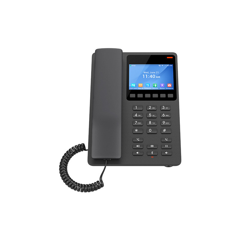 Grandstream GHP631W SIP WiFi hotelový telefón s displejom, čierny