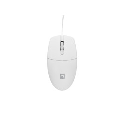 Natec optická myš RUFF 2/1 000 DPI/Kancelárska/Optická/1 000 DPI/Drôtová USB/Biela