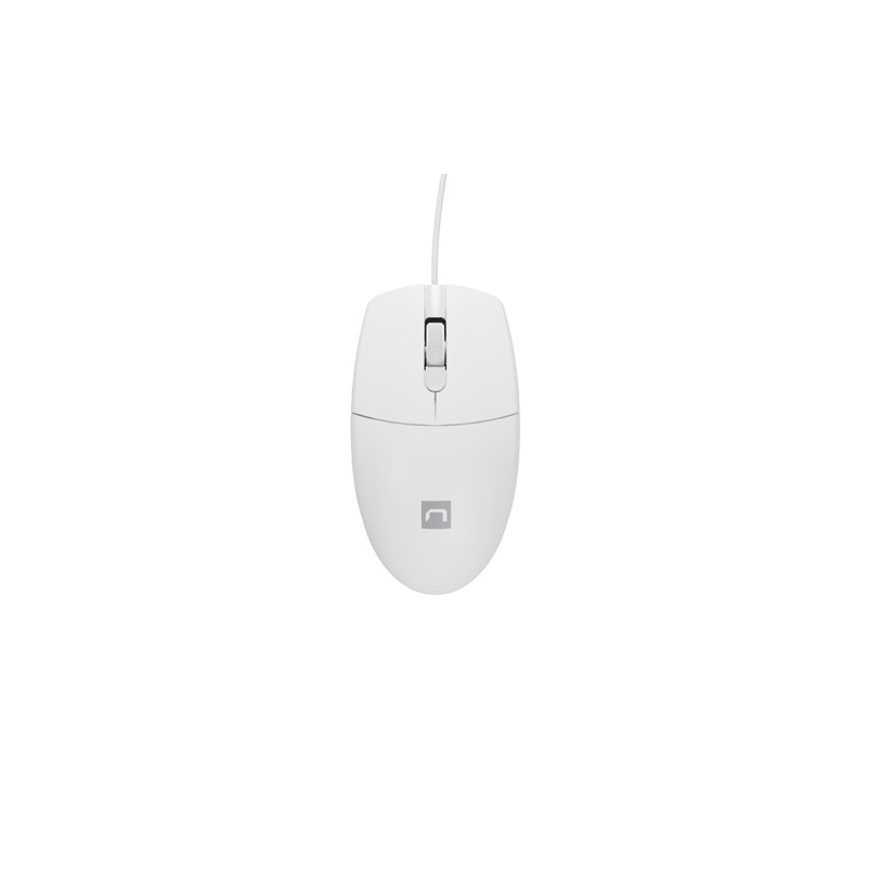 Natec optická myš RUFF 2/1 000 DPI/Kancelárska/Optická/1 000 DPI/Drôtová USB/Biela