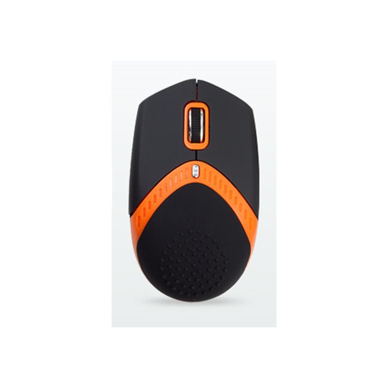 AMEI AM-M101O/Ergonomická/Optická/1 600 DPI/Drôtová USB/Čierna-oranžová