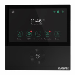 EVOLVEO DoorPhone AHD7, Sada domáceho WiFi videotelefónu s ovládaním brány alebo dverí, černý monitor