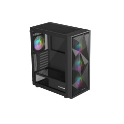 Počítačová skriňa Genesis DIAXID 605 ARGB/Midi Tower/Transpar./Čierna