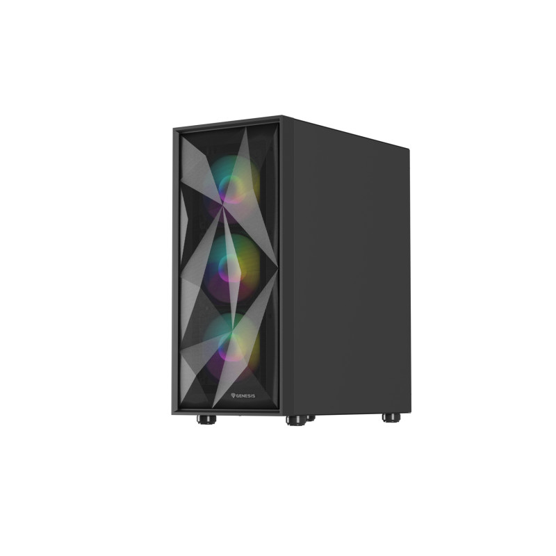 Počítačová skriňa Genesis DIAXID 605 ARGB/Midi Tower/Transpar./Čierna
