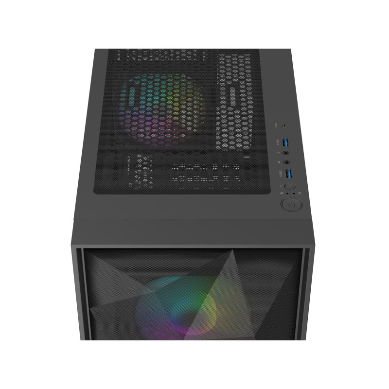 Počítačová skriňa Genesis DIAXID 605 ARGB/Midi Tower/Transpar./Čierna
